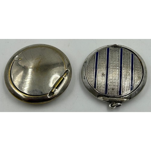 A mixture of white metal compacts to include one stamped 90 and ...