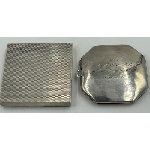 A mixture of white metal compacts to include one stamped 90 and ...