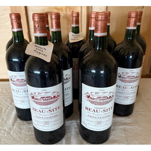 22 - Chateau Beau-Site Cru Bourgeois Superieur Saint - Estephe. 2003. 11 x 1.5 litres (Magnum).
