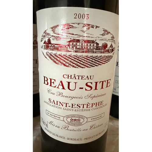 22 - Chateau Beau-Site Cru Bourgeois Superieur Saint - Estephe. 2003. 11 x 1.5 litres (Magnum).