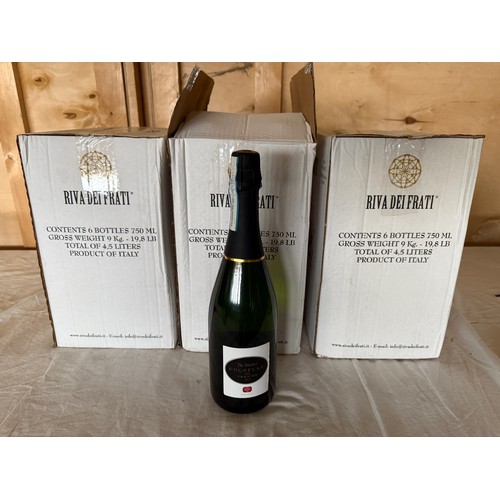 39 - The Wine Society: Riva Dei Frati Prosecco Doc. 18 x 750ml. Treriso Brut, in 3 original cardboard box... 