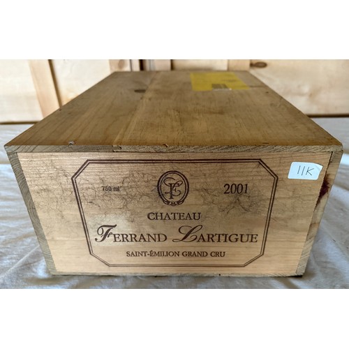 51 - Chateau Ferrand Lartigue Saint - Emilion Grand Cru 2001. 12 x 750ml. OWC.