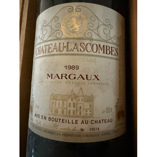58 - Chateau Lascombes 1989 Margaux Grand Cru Classe. No. 00014. OWC. 6000ml.