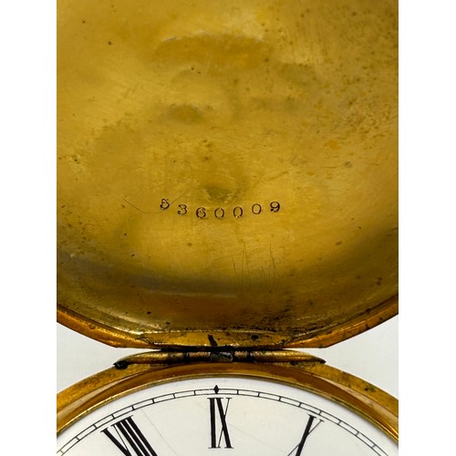 997 - American Waltham Traveler - Gold Filled base keyless Full Hunter Pocket Watch 'guaranteed to be of t... 