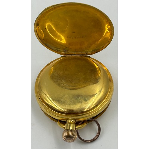 997 - American Waltham Traveler - Gold Filled base keyless Full Hunter Pocket Watch 'guaranteed to be of t... 
