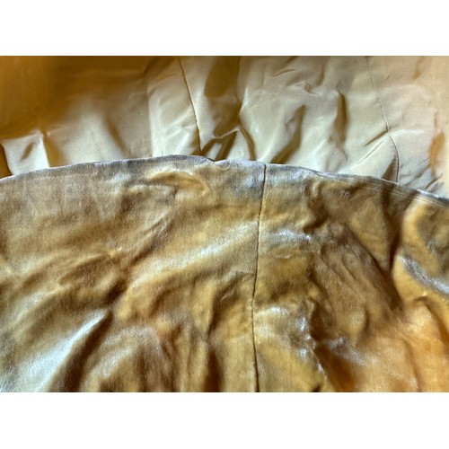 504 - A 1930's Peter Russell canary yellow sequinned bias cut dress of cotton tulle over a silk crepe bias... 