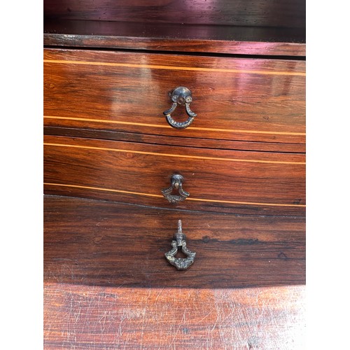 1 - A French style marquetry and parquetry ladies desk with cabriole legs, ormolu mounts and fitted draw... 