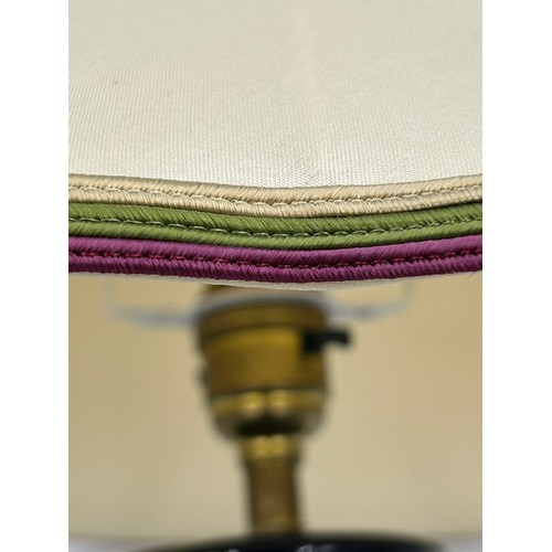 12 - A Moorcroft table lamp in Anna Lily pattern designed by Nicola Slaney 2001 paired with an original s... 