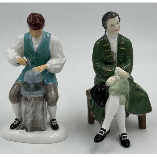 23 - A collection of Royal Doulton figures to include The Silversmith of Williamsburg HN2208, A Gentleman... 