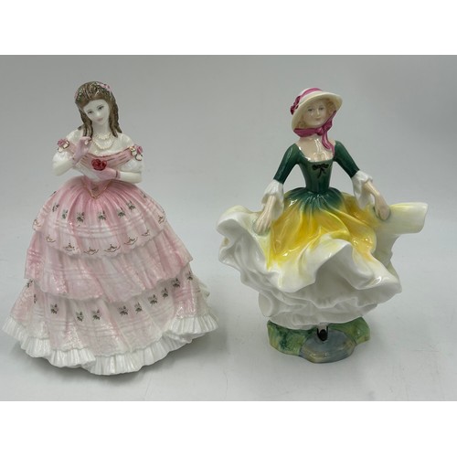 28 - A collection of Royal Doulton figures to include Red Red Rose Language of Love limited edition 3888/... 