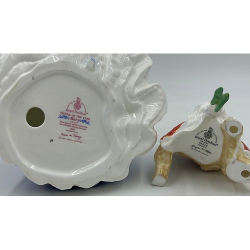 28 - A collection of Royal Doulton figures to include Red Red Rose Language of Love limited edition 3888/... 