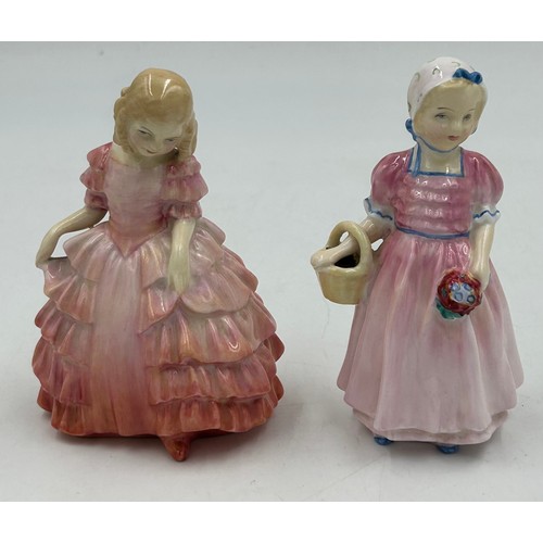 30 - Royal Doulton Figurines to include Sweet & Twenty HN1589 9cm h, Lucy Ann HN1302, Tinkle Bell HN1677,... 