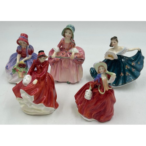 31 - A collection of Royal Doulton Figures to include Babie HN1679, Monica HN1467, Autumn Breezes HN2176,... 