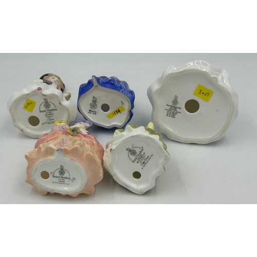 31 - A collection of Royal Doulton Figures to include Babie HN1679, Monica HN1467, Autumn Breezes HN2176,... 