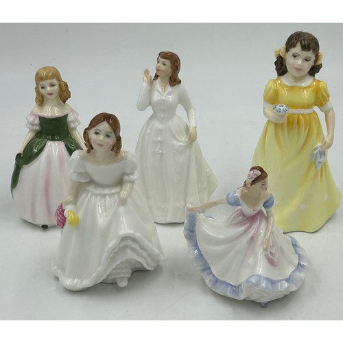 31 - A collection of Royal Doulton Figures to include Babie HN1679, Monica HN1467, Autumn Breezes HN2176,... 