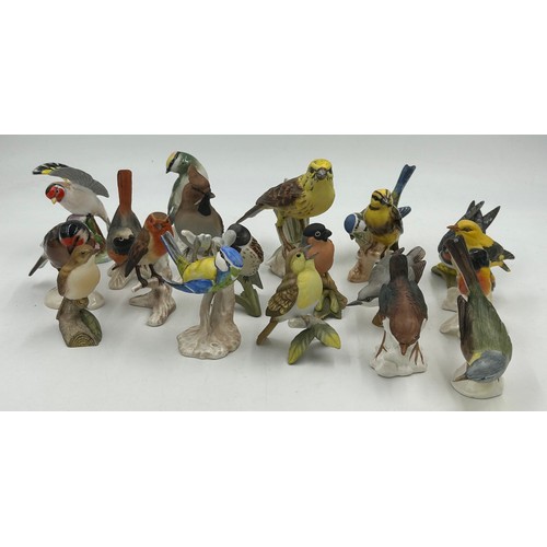 32 - A large collection of birds to include 20 x Goebel, 13 x Royal Worcester, 6 x Royal Adderley togethe... 