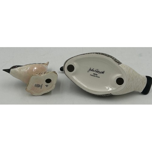 33 - A collection of Beswick birds to include barn owl 1046 19cm, 3 x small barn owls, cockatoo 1180, par... 