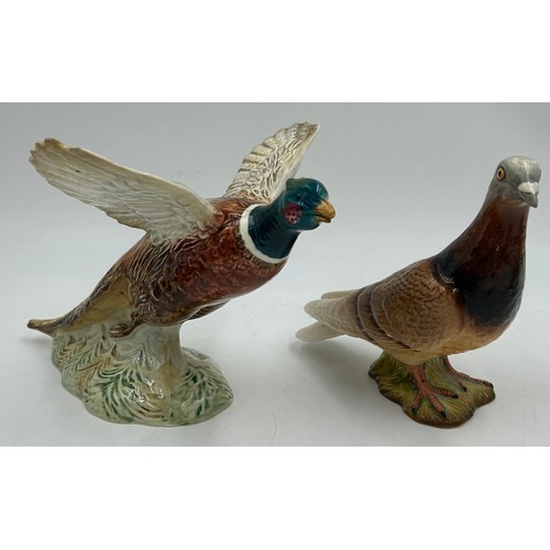 34 - A collection of Beswick birds to include Pheasant 849, Pigeon 1383, Cuckoo 2315, Jay 2417, Pair of G... 