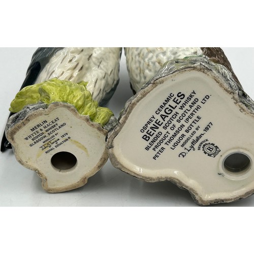 36 - Royal Doulton Whyte & Mackay Scotch Whisky decanters to include Buzzard & Kestrel, both sealed 200ml... 