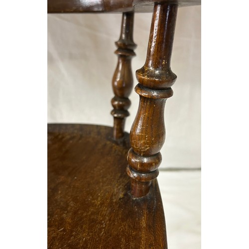 3 - A oak children's Captains Chair with the name 'Mary' carved to the back, total height 57cm, seat 30c... 