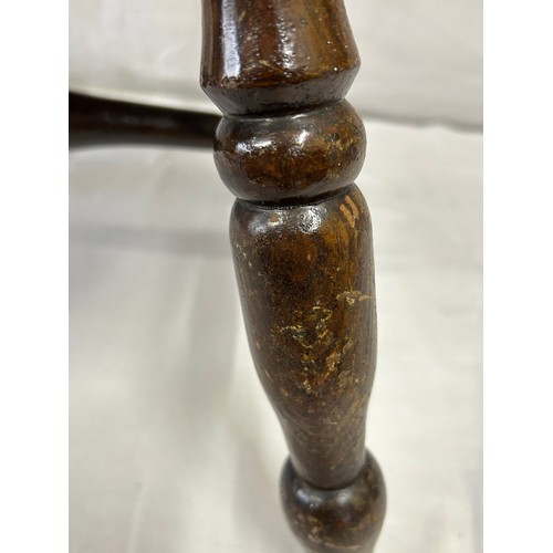 3 - A oak children's Captains Chair with the name 'Mary' carved to the back, total height 57cm, seat 30c... 