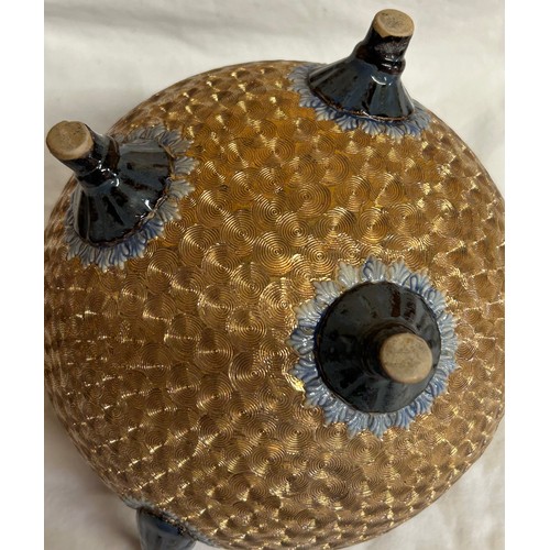 38 - A Royal Doulton Lambeth three legged jardinière in 'Gold Swirls' design 18cm h together with 1950/60... 