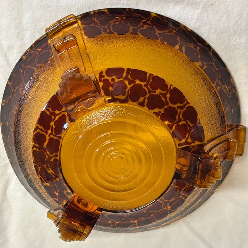 38 - A Royal Doulton Lambeth three legged jardinière in 'Gold Swirls' design 18cm h together with 1950/60... 