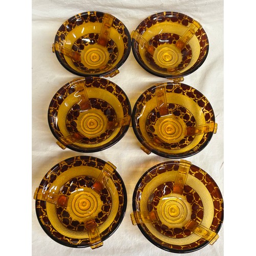 38 - A Royal Doulton Lambeth three legged jardinière in 'Gold Swirls' design 18cm h together with 1950/60... 