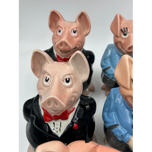 42 - Two full sets of Wade NatWest Pigs to include 2 x Woody, 2 x Annabel, 2 x Maxwell, 2 x Lady Hilary a... 
