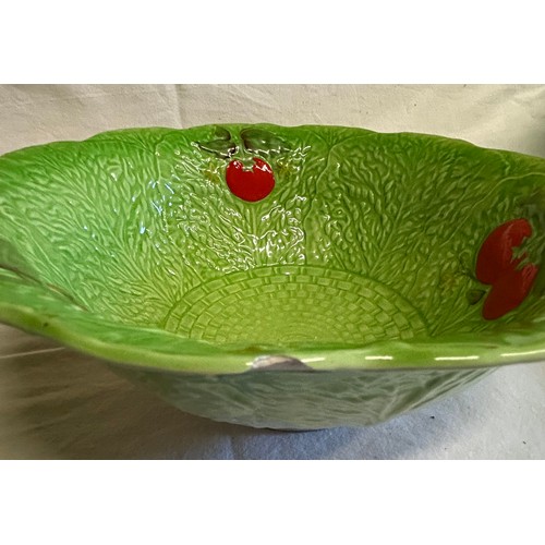 60 - A collection of Carlton Ware, Crown Devon & Beswick all in lettuce leaf/cabbage design to include Ca... 