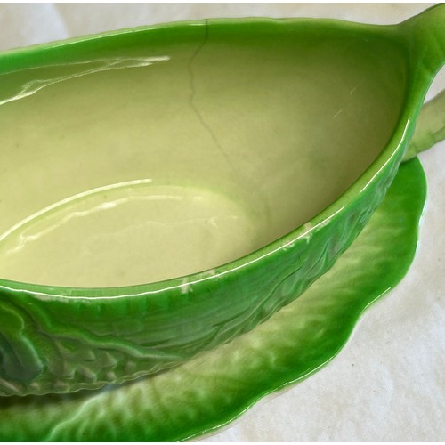 60 - A collection of Carlton Ware, Crown Devon & Beswick all in lettuce leaf/cabbage design to include Ca... 