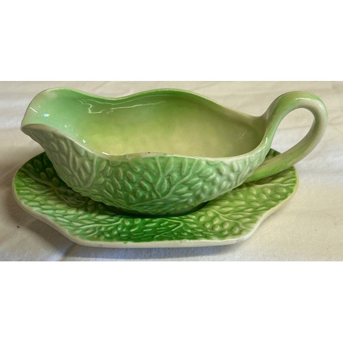 60 - A collection of Carlton Ware, Crown Devon & Beswick all in lettuce leaf/cabbage design to include Ca... 