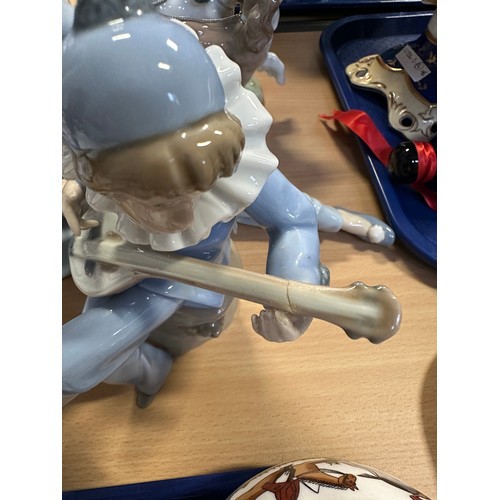 43 - Two large Lladro figures to include 'Ballerina with Jester' Daisa 1977 length 36cm, 'Privilege' Lady... 