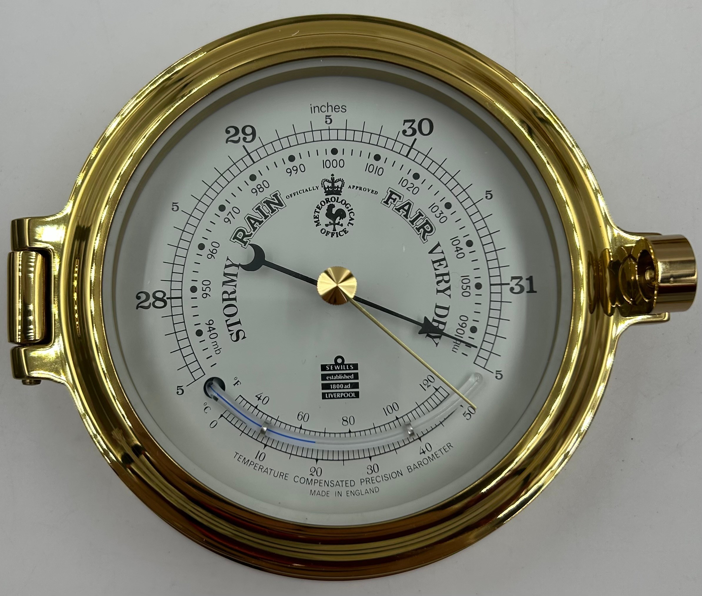 Sewills of Liverpool ship's clock with quartz movement and and an ...