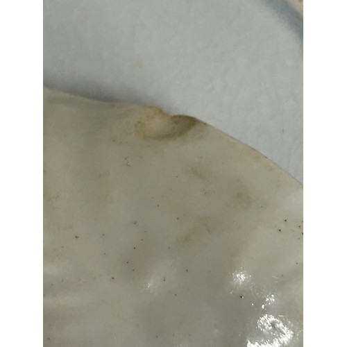 218 - A Spode dish in blue 'tower' pattern design with mark to base 26.5cm x 18cm, a Worcester shell shape... 