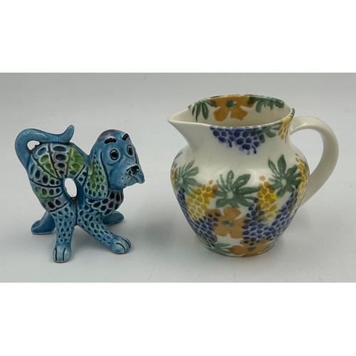 221 - Ceramics to include Empire Ware jug, 2 Empire Ware vases, Crown Ducal vase, Ben Thomas jug and a She... 