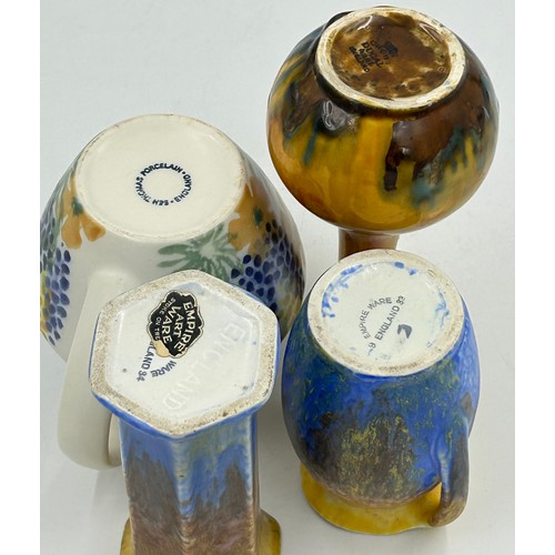 221 - Ceramics to include Empire Ware jug, 2 Empire Ware vases, Crown Ducal vase, Ben Thomas jug and a She... 