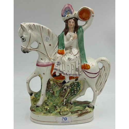 238 - A quantity of mainly 19thC ceramics to include Staffordshire figures, Uncle Tom and Eva and pastille... 
