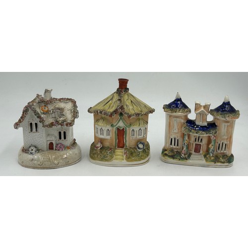 238 - A quantity of mainly 19thC ceramics to include Staffordshire figures, Uncle Tom and Eva and pastille... 