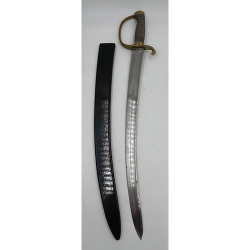 A Victorian Police Officers cutlass with a brass hilt and shagreen grip ...