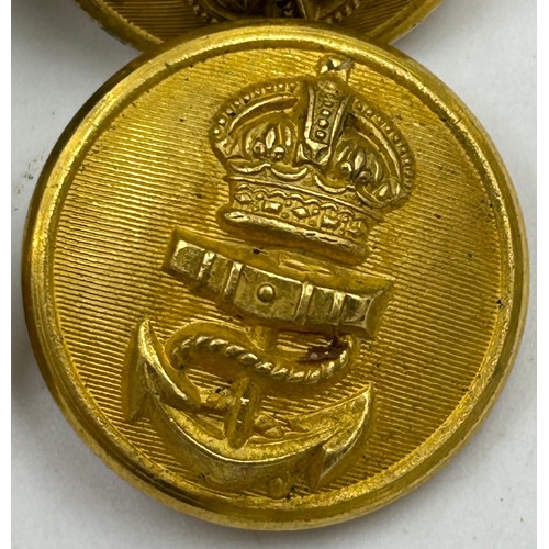 A collection of military brass buttons to include Royal Navy, East ...