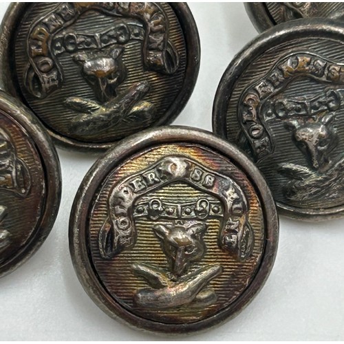 A collection of military brass buttons to include Royal Navy, East ...