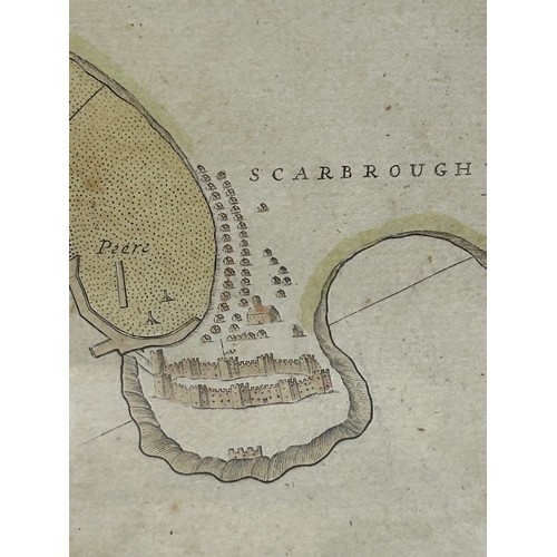 Two framed maps: Greenvile Collins (British 1643-1694): 'Burlington Bay ...