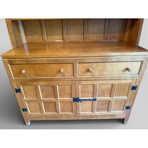Peter Heap ‘Rabbitman’ oak dresser. 122 w x 46 d x 177cm h.