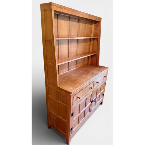 Peter Heap ‘Rabbitman’ oak dresser. 122 w x 46 d x 177cm h.