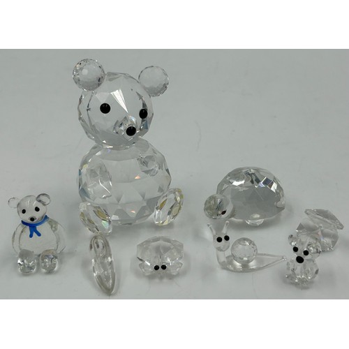 477 - Swarovski Crystal Glass to include nine vitrail paperweights, largest 5cm h, 5 with logos Lloyds Ban... 