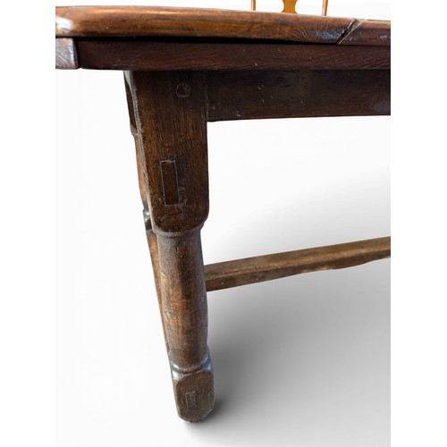 109 - A mainly 19thC oak refectory dining table 173cm l x 82cm w x 72cm h.