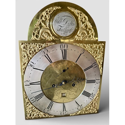 A mahogany longcase clock, William Dobbie, Falkirk 1751 with brass face ...