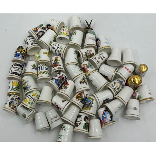 419 - Various porcelain miniatures to include mainly Spode, 2 x Royal Doulton twin handled loving cups, Co... 