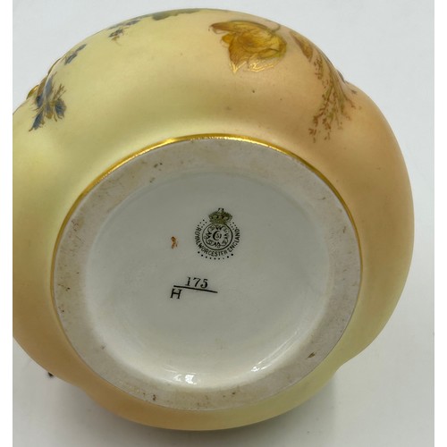 422 - Royal Worcester blush ivory comprising: pot pourri shape 1312 No.112589 lacking lids, 2 x  jugs, lar... 